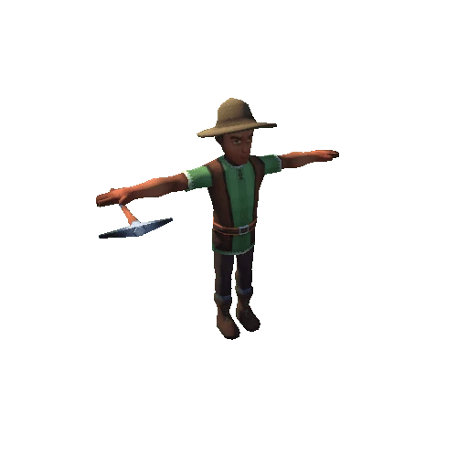 Male Peasant 04F-Pickaxe